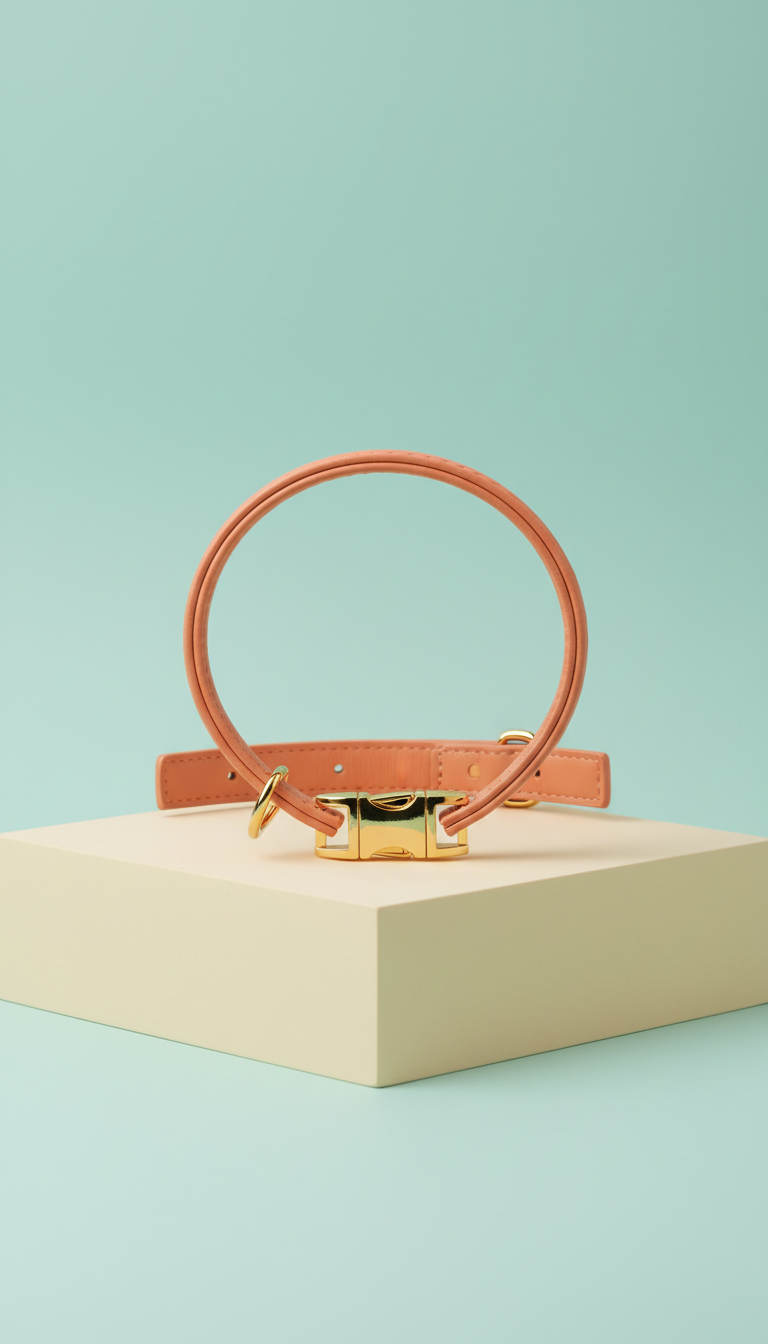 Pet Collar in Peach Pop Colorway