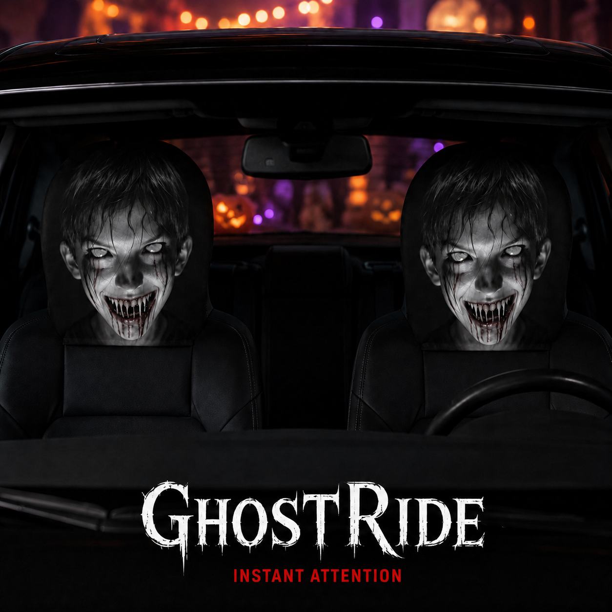GhostRide™ Spooky Car Headrest Covers