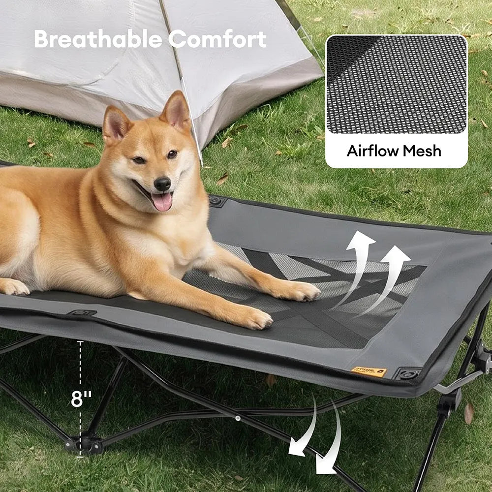 Foldable Elevated Dog Bed Portable Cooling Dog Cot for Camping - Urban Roaming