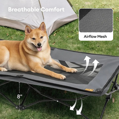 Foldable Elevated Dog Bed Portable Cooling Dog Cot for Camping - Urban Roaming