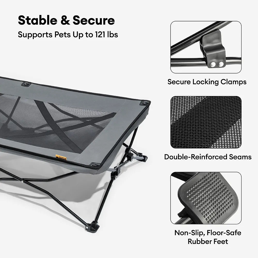 Foldable Elevated Dog Bed Portable Cooling Dog Cot for Camping - Urban Roaming