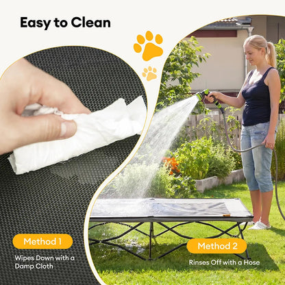 Foldable Elevated Dog Bed Portable Cooling Dog Cot for Camping - Urban Roaming