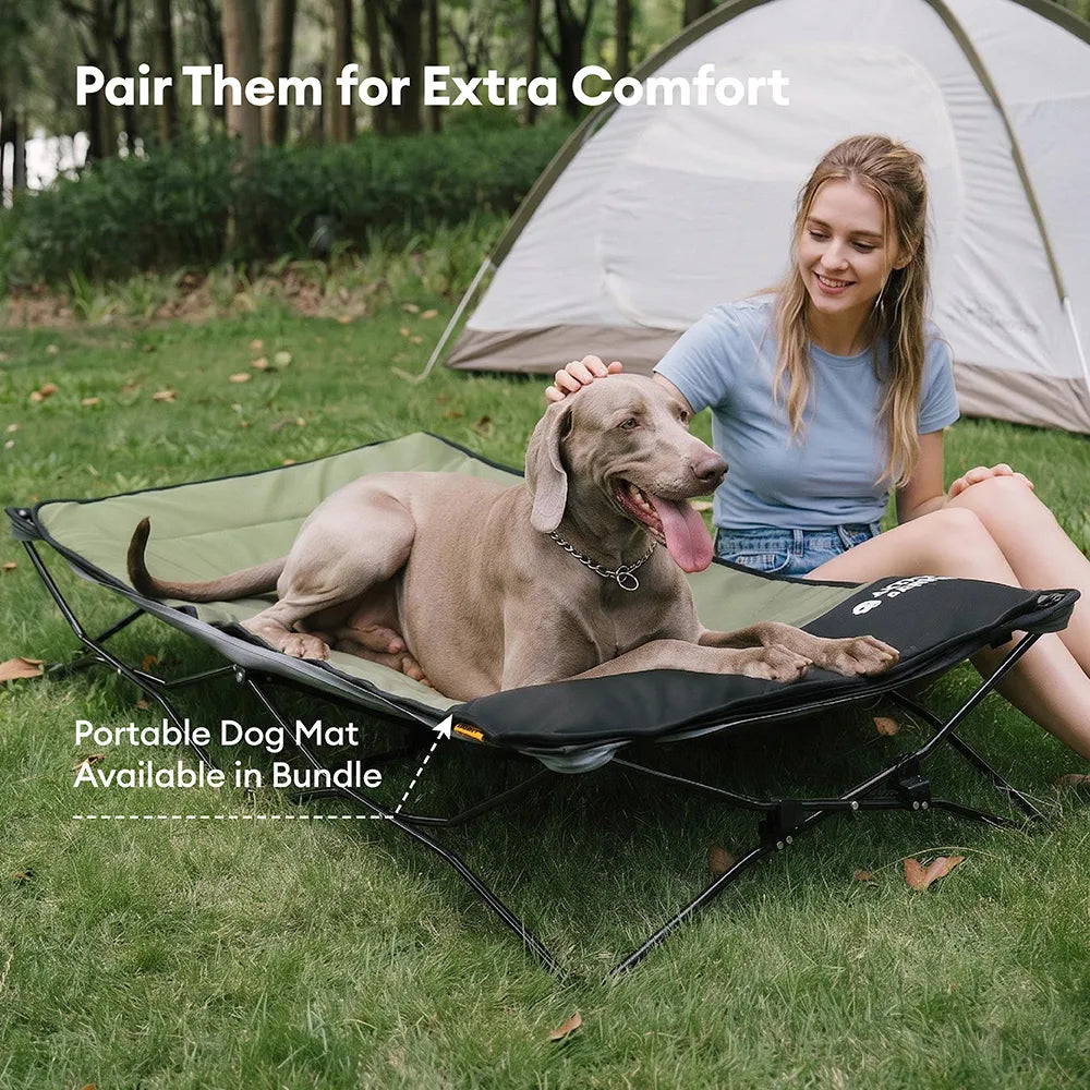 Foldable Elevated Dog Bed Portable Cooling Dog Cot for Camping - Urban Roaming