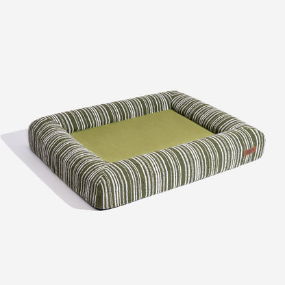 SnugNest Textured Stripe Orthopedic Dog Bed