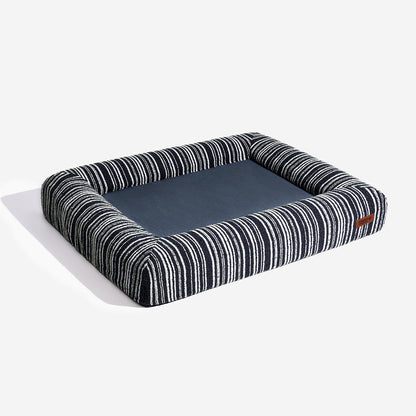 SnugNest Textured Stripe Orthopedic Dog Bed
