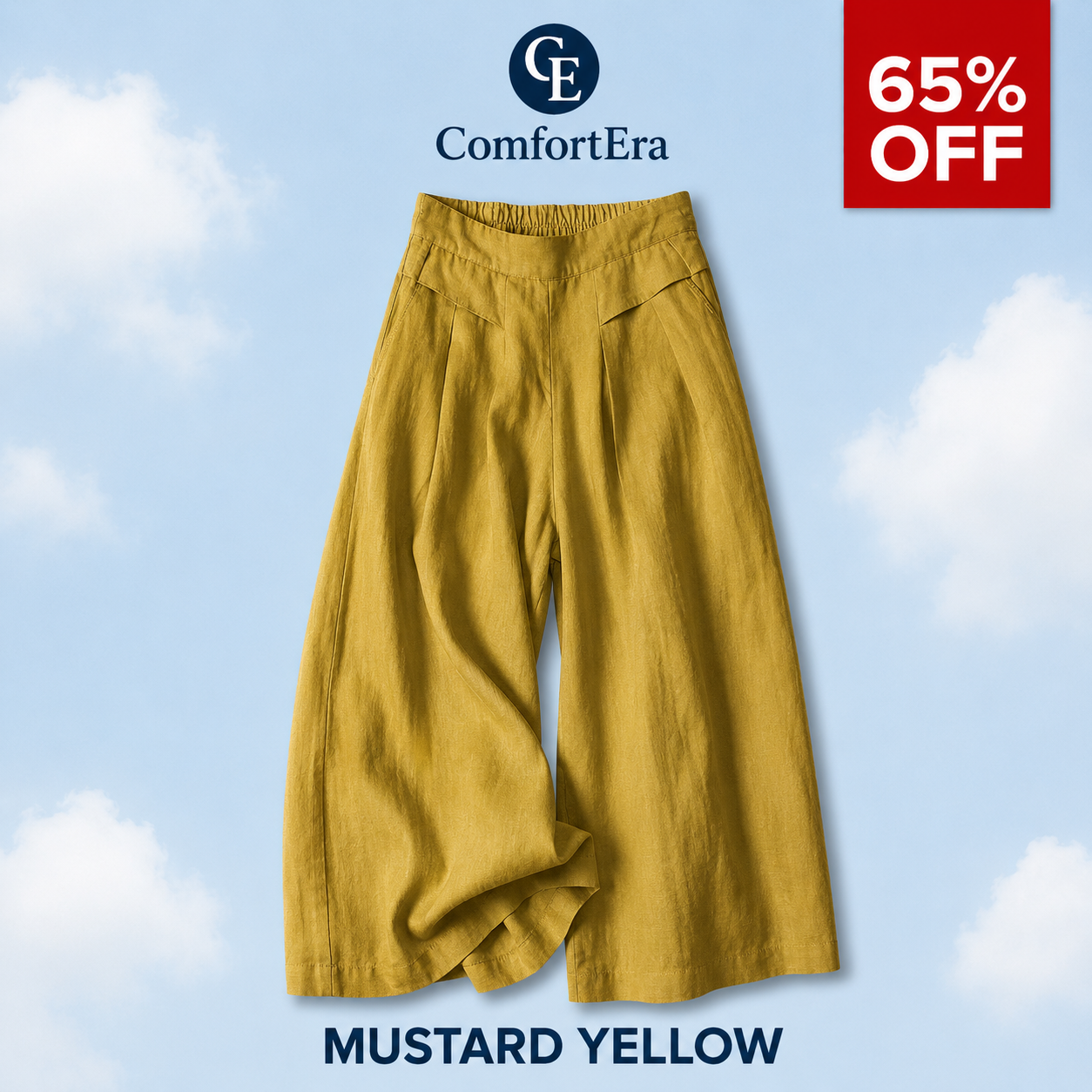 ComfortEra™ Flattering Soft Linen Palazzo Pants