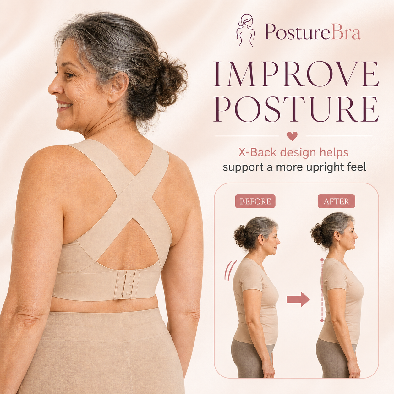 PostureBra - AlignCore Front-Closure Support Bra