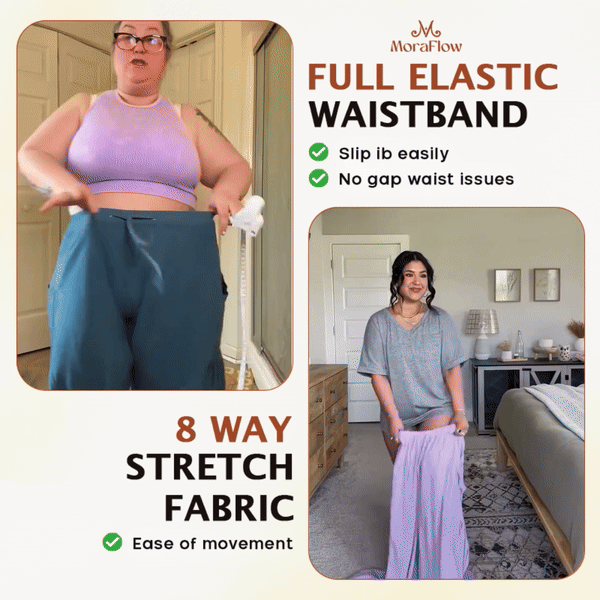 BreezyFlow Women's Lightweight Linen Wide Leg Cargo Pants - video fallback gif 2