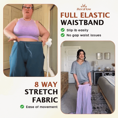 BreezyFlow Women's Lightweight Linen Wide Leg Cargo Pants - video fallback gif 2