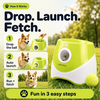 PawLumio FetchMate™ Automatic Dog Ball Launcher