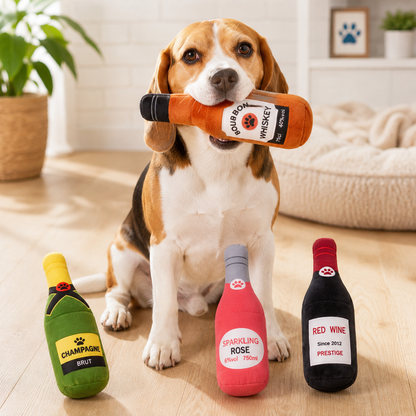 Pawty Bottle™ – Funny Squeaky Plush Toy for Pets