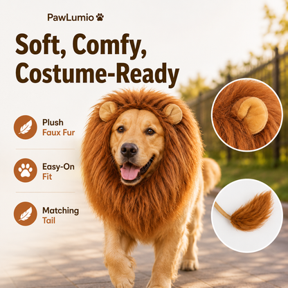 RoarPaws™ Lion Mane Costume for Dogs