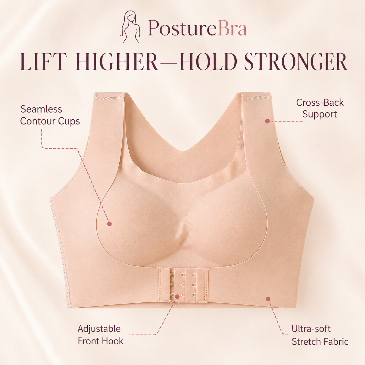 PostureBra - AlignCore Front-Closure Support Bra
