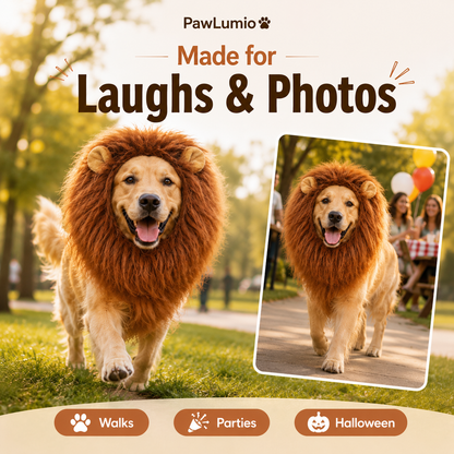 RoarPaws™ Lion Mane Costume for Dogs