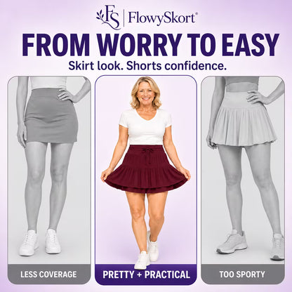 FlowySkort™ 2-in-1 flowy twirly skort