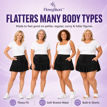 FlowySkort™ 2-in-1 flowy twirly skort