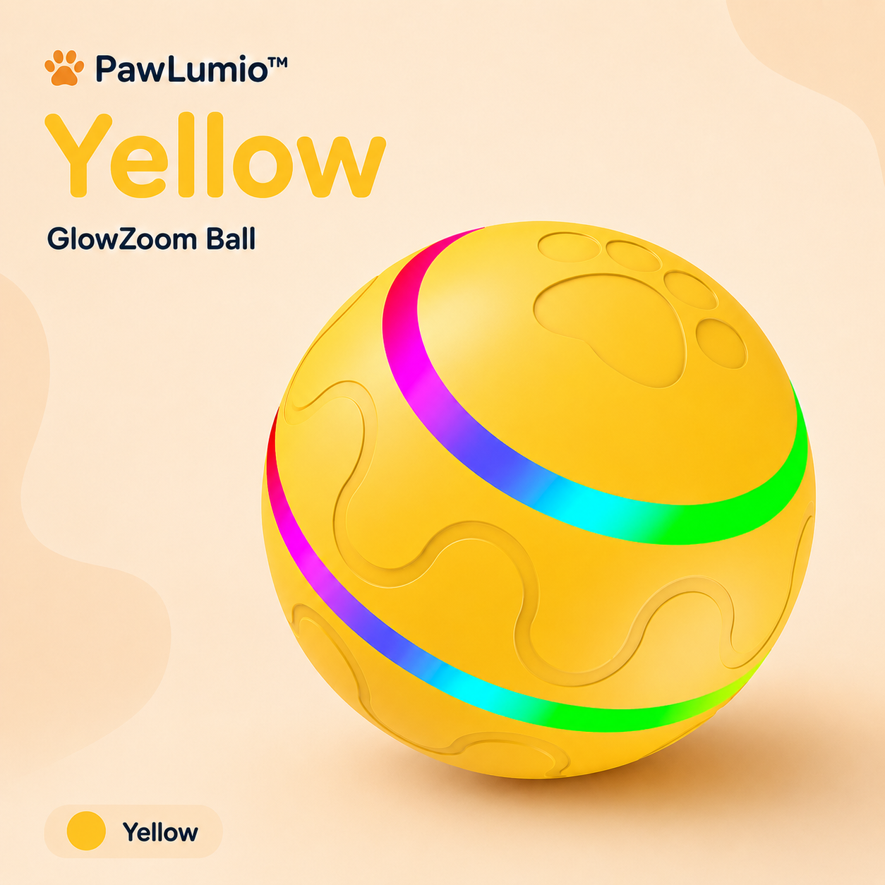PawLumio™ GlowZoom Ball – Interactive LED Dog Toy
