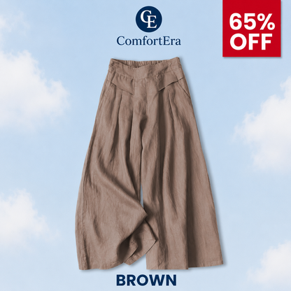ComfortEra™ Flattering Soft Linen Palazzo Pants