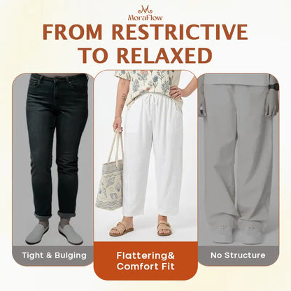 BreezyFlow Women's Lightweight Linen Wide Leg Cargo Pants - image 7