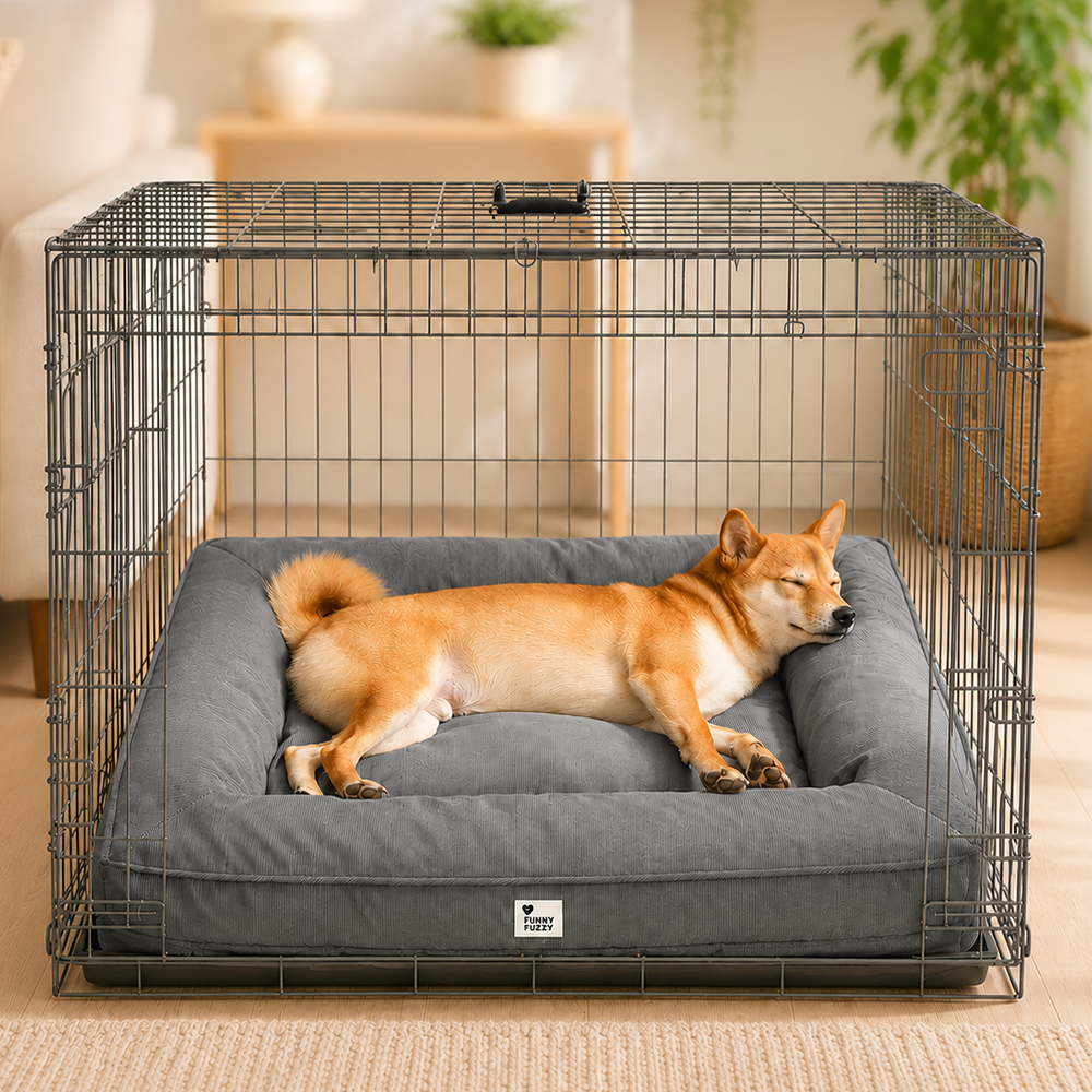 Fully Orthopedic Surround Support Waterproof Large Dog Bed for Crate