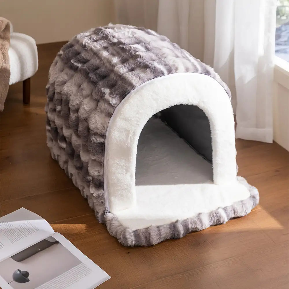 Cave-Style Warm Deep Sleeping Snug Cat Cave Dog House