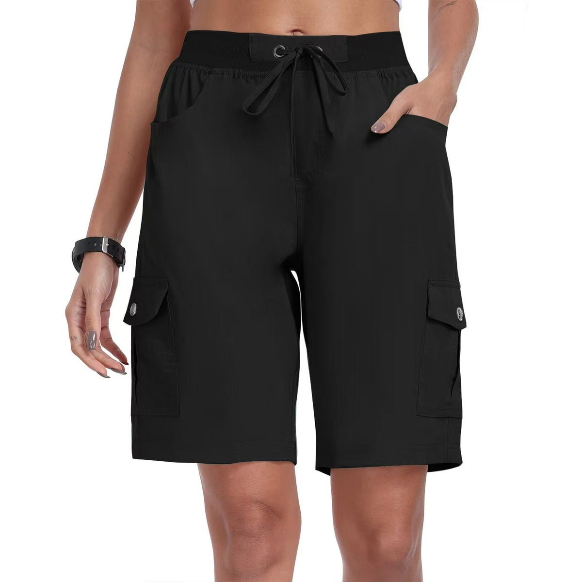 CargoEase - Women 6 Pockets Lightweight Hiking Cargo Shorts