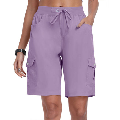 CargoEase - Women 6 Pockets Lightweight Hiking Cargo Shorts