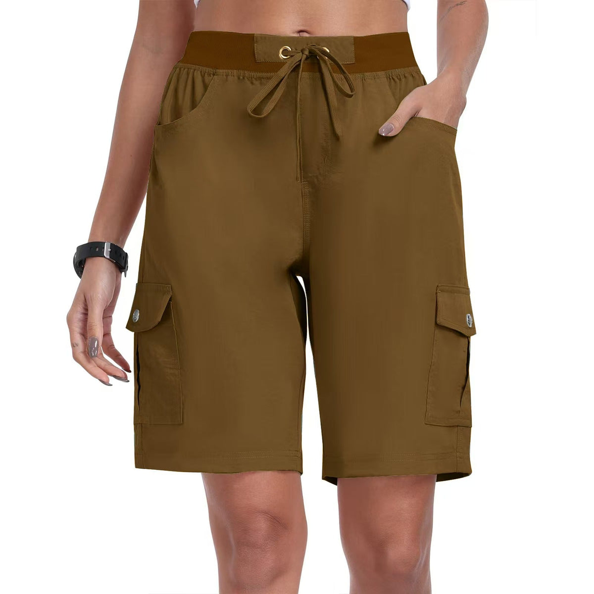 CargoEase - Women 6 Pockets Lightweight Hiking Cargo Shorts