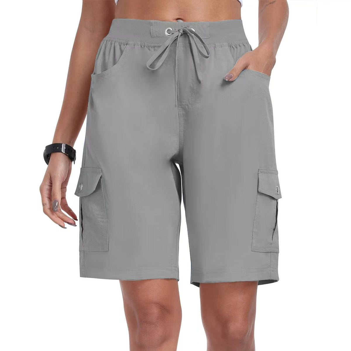 CargoEase - Women 6 Pockets Lightweight Hiking Cargo Shorts