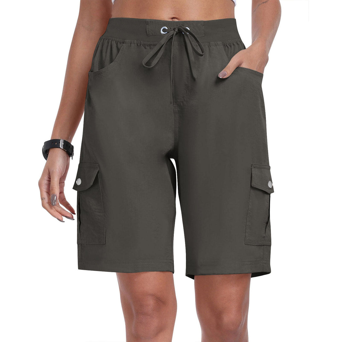 CargoEase - Women 6 Pockets Lightweight Hiking Cargo Shorts