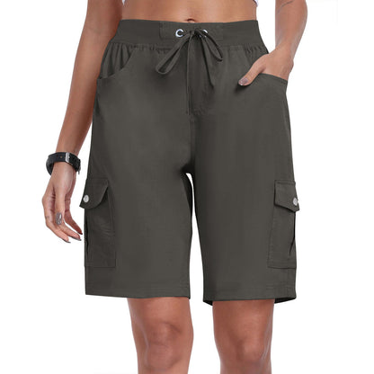 CargoEase - Women 6 Pockets Lightweight Hiking Cargo Shorts