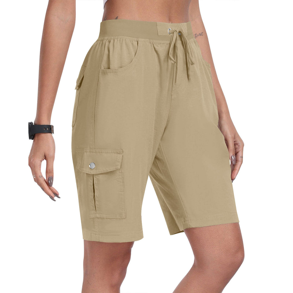 CargoEase - Women 6 Pockets Lightweight Hiking Cargo Shorts