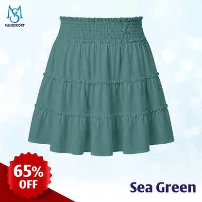 MuseSkort™ High-Waisted Tiered Ruffle Skort