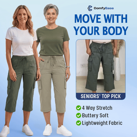 ComfyEase lightweight cargo capri pants demo