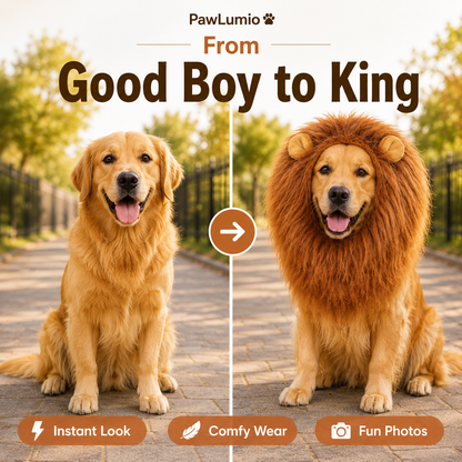 RoarPaws™ Lion Mane Costume for Dogs