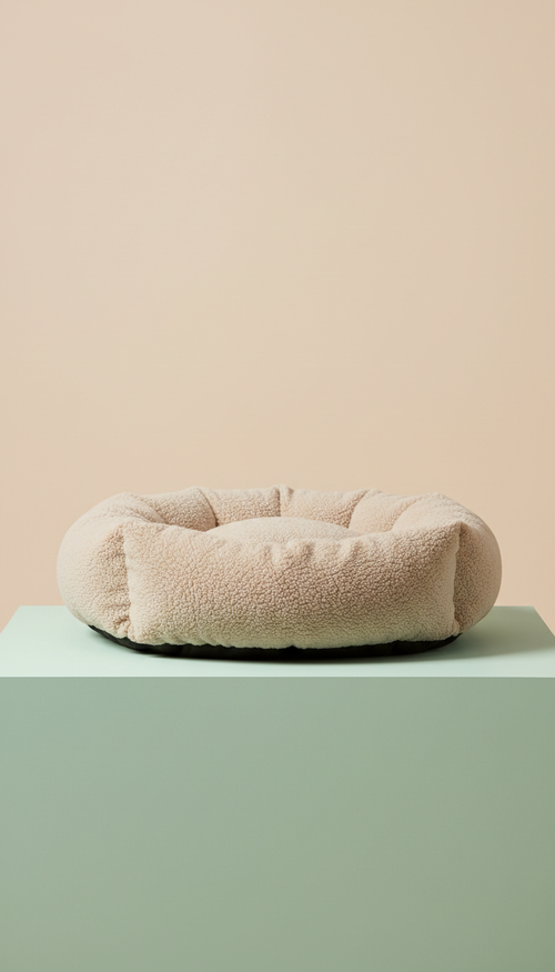 Plush Pet Bed with Faux Fur