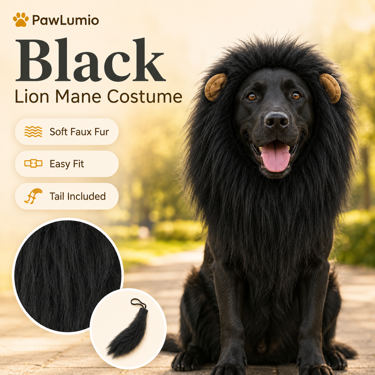 RoarPaws™ Lion Mane Costume for Dogs