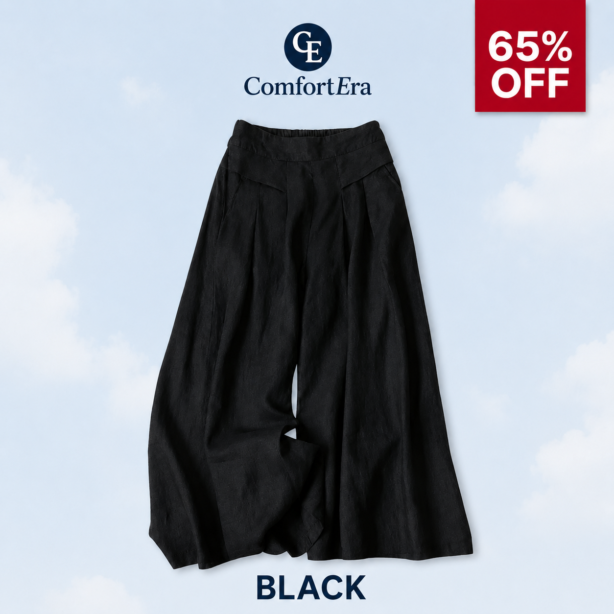 ComfortEra™ Flattering Soft Linen Palazzo Pants