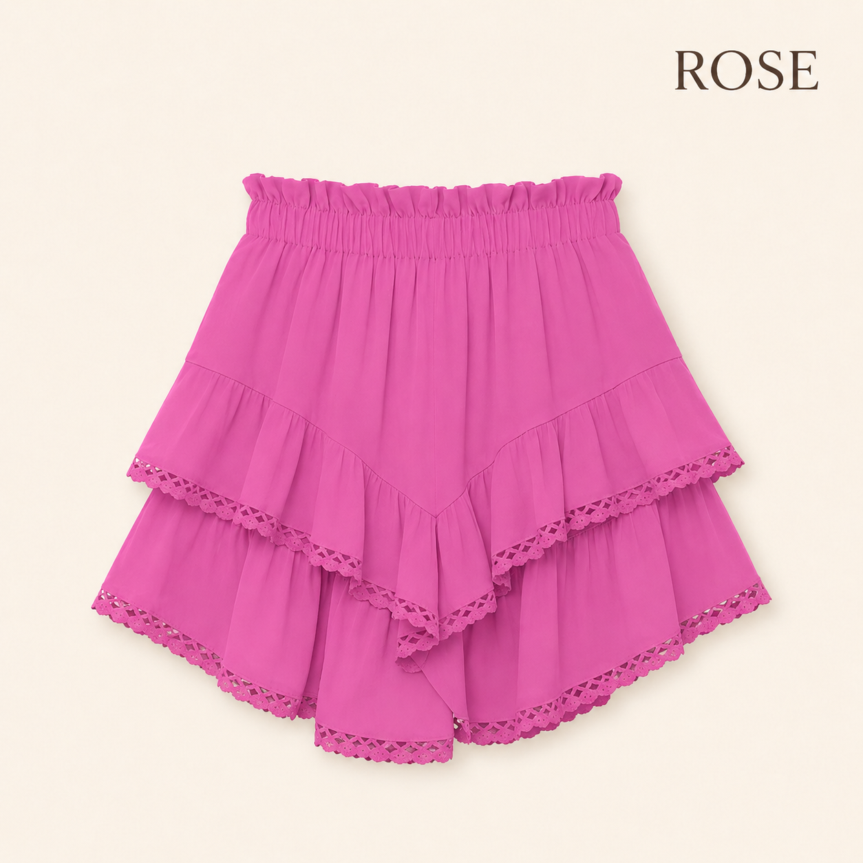 RuffleEase - High Waist Tiered Skort for Women