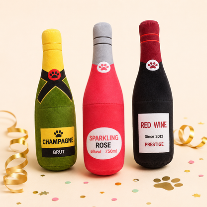 Pawty Bottle™ – Funny Squeaky Plush Toy for Pets