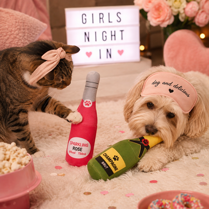 Pawty Bottle™ – Funny Squeaky Plush Toy for Pets
