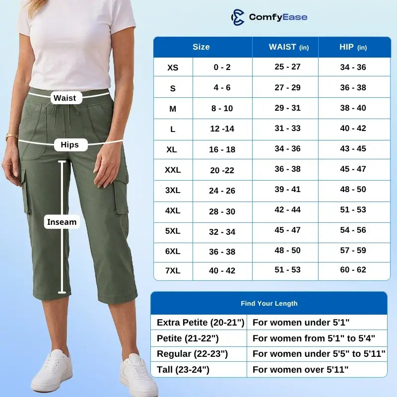 ComfyEase size chart