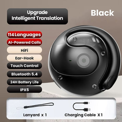 🏆AI-Powered Wireless Bluetooth 5.4 Earphones | Ultra-Clear Translation & Perfect iOS & Android Fit! 🎧🤖✨