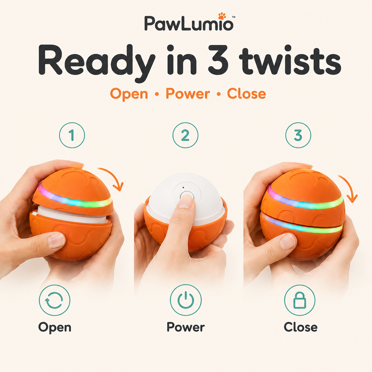 PawLumio™ GlowZoom Ball – Interactive LED Dog Toy
