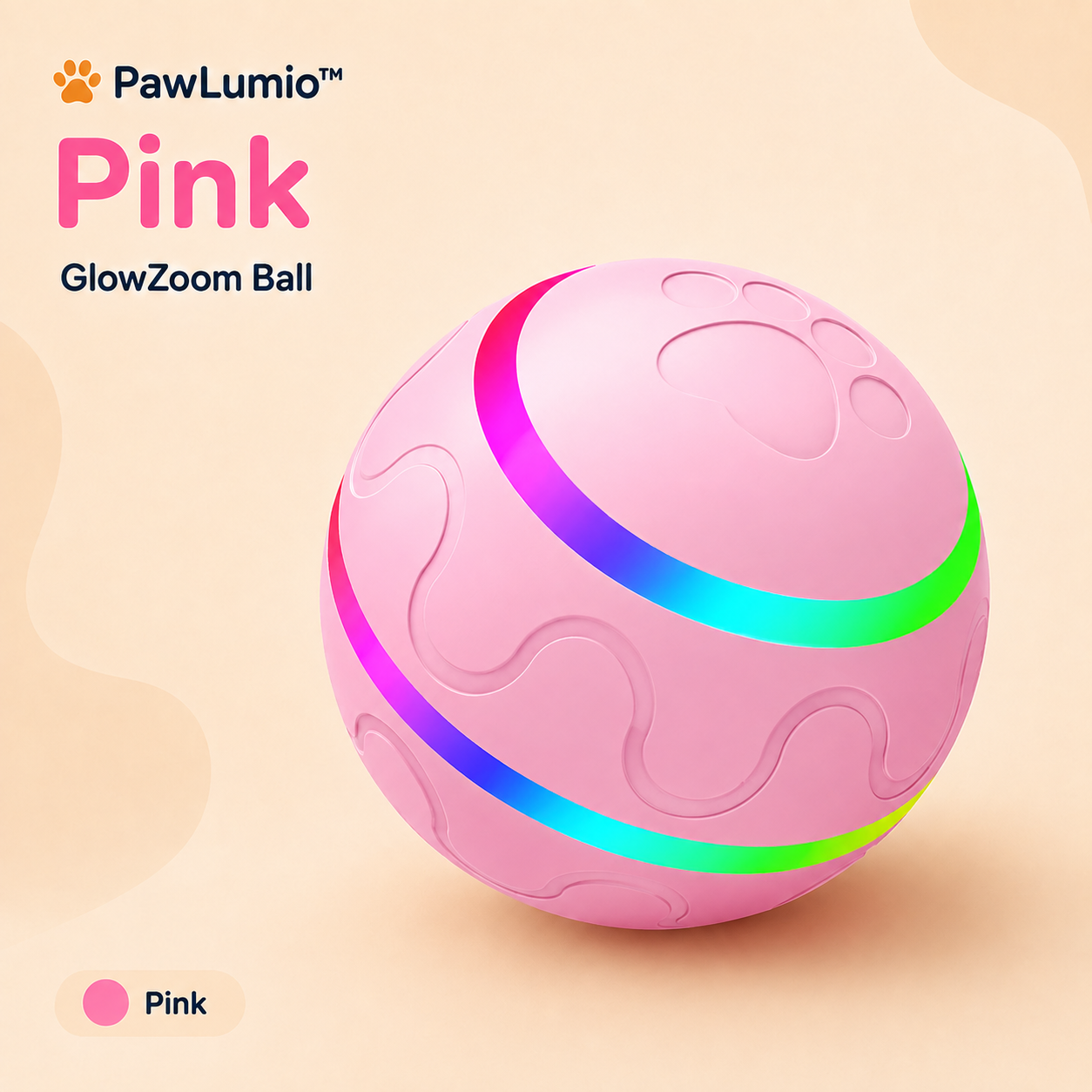PawLumio™ GlowZoom Ball – Interactive LED Dog Toy