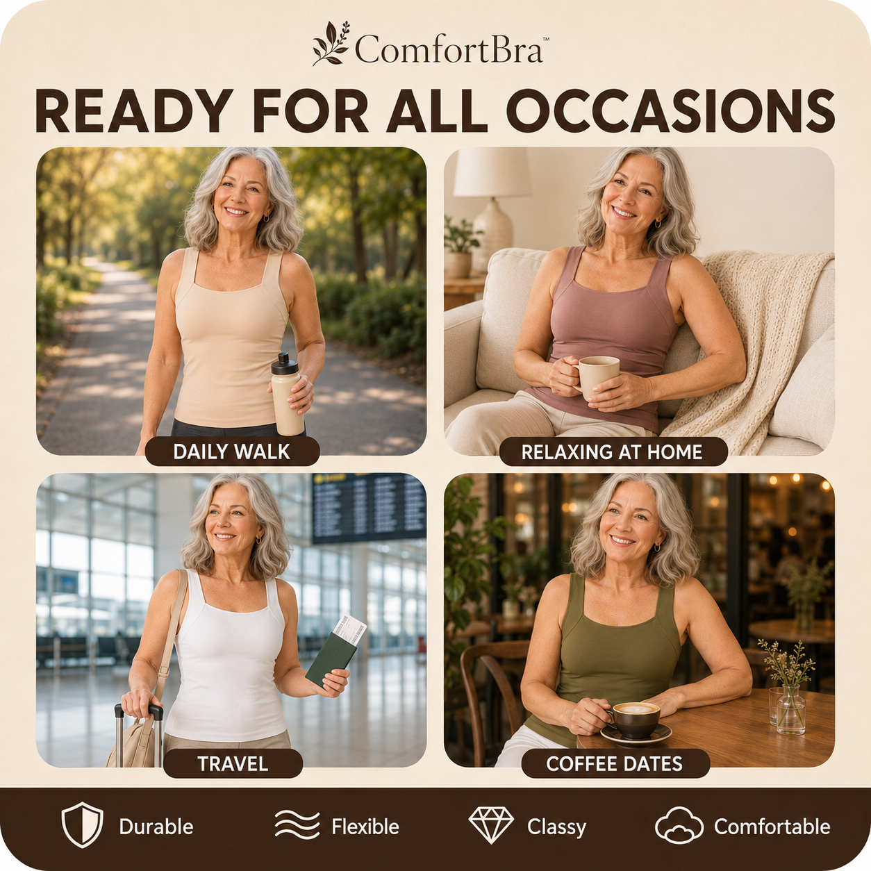 ComfortBra - CloudCore Built-In Comfort Bra Tanktop (Copy)