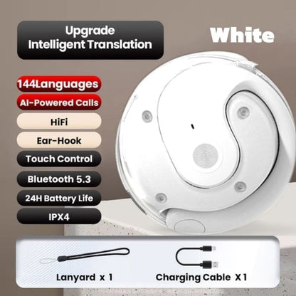 🏆AI-Powered Wireless Bluetooth 5.4 Earphones | Ultra-Clear Translation & Perfect iOS & Android Fit! 🎧🤖✨