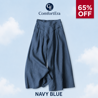 ComfortEra™ Flattering Soft Linen Palazzo Pants