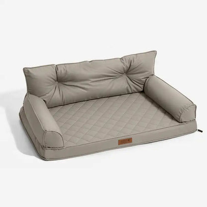 Luxe Faux Leather Foldable Orthopedic Large Dog Bed - CoreLounge