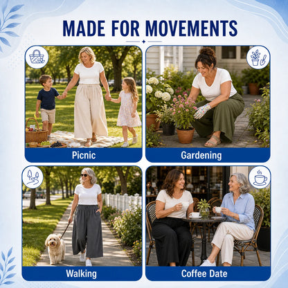 BreezyLinen Relaxed Linen-Blend Palazzo Pants